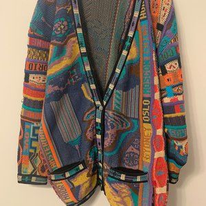 Vintage Coogi Australia Sweater Multicolored Size Small Cardigan
